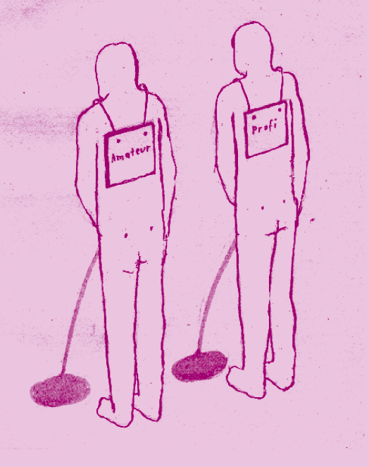 Amateur and professional, drawing by Andreas Töpfer, 2010